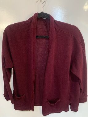 American Eagle Outfitters Open-Front Burgundy Cardigan woman’s size M